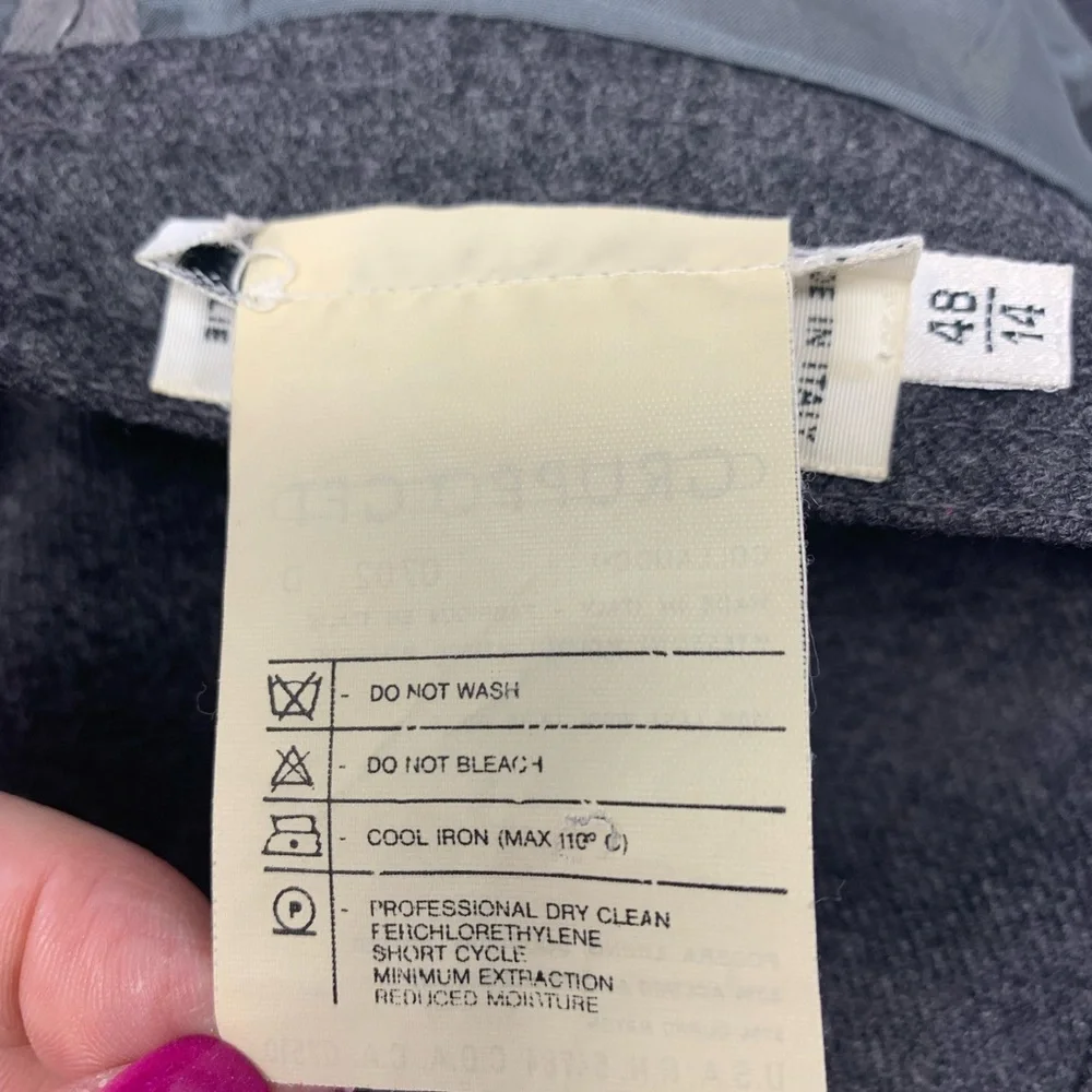 VINTAGE Valentino Miss V 100% Wool Pencil Skirt Lined Sz 48/14 (US Lg/12) R0 - Picture 5 of 6